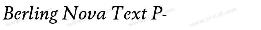 Berling Nova Text P字体转换 Berling Nova Text P字体转换